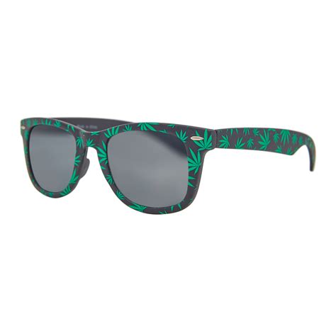 weed leaf sunglasses.